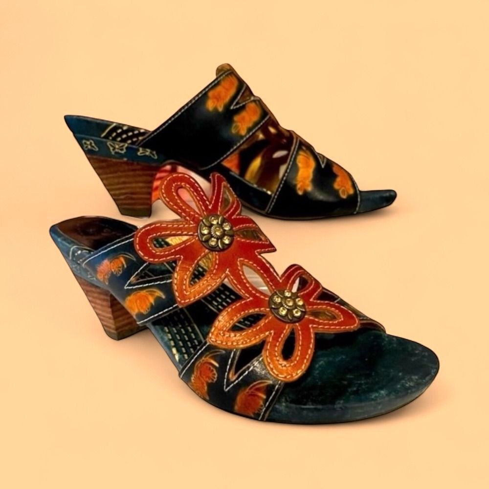 Spring Step Carlina Leather Sandals sz 7.5